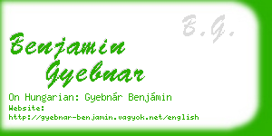 benjamin gyebnar business card