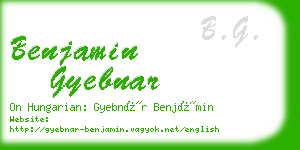 benjamin gyebnar business card